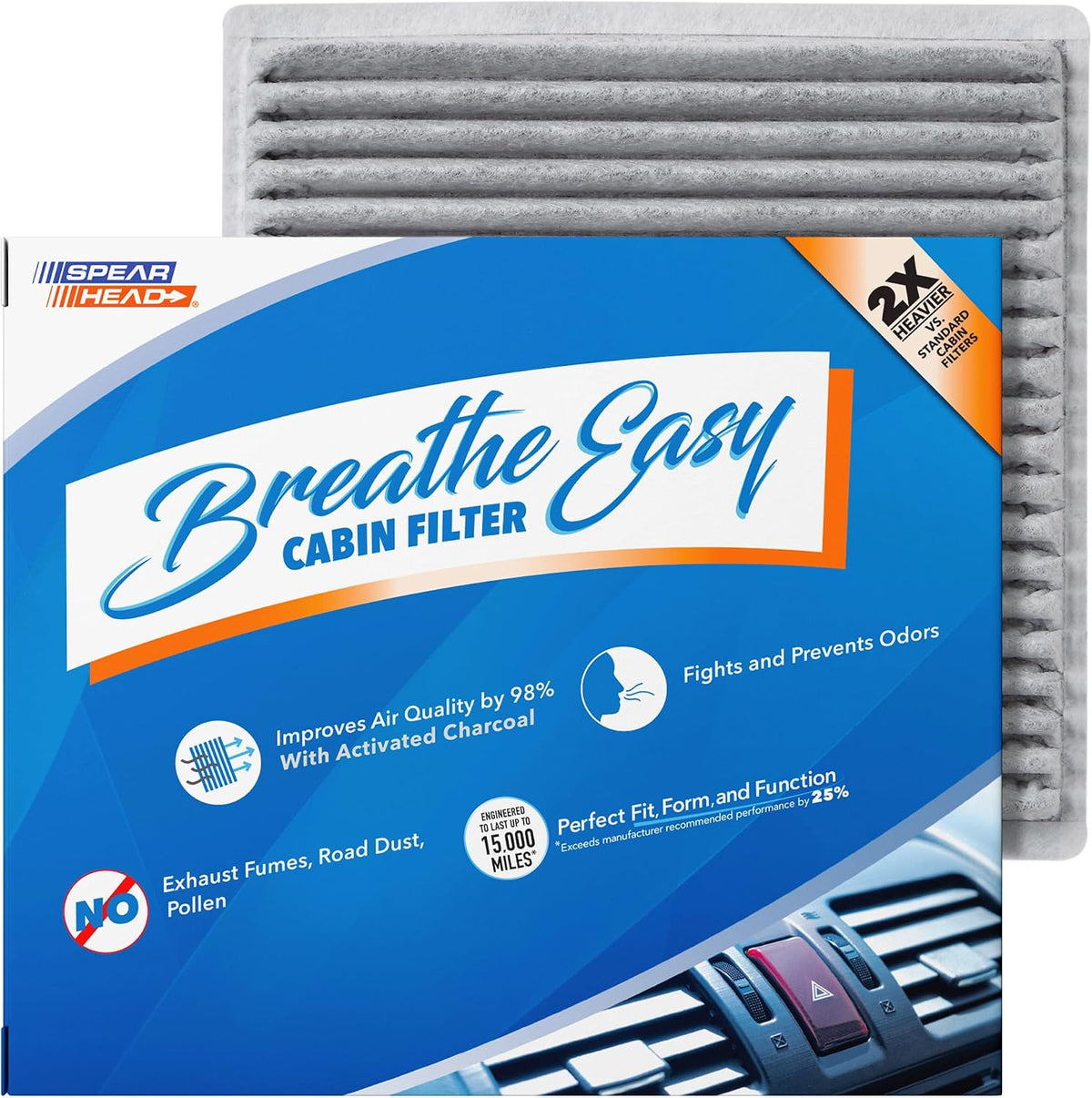 Spearhead Odor Defense Breathe Easy AC & Heater Cabin Air Filter (BE-157)