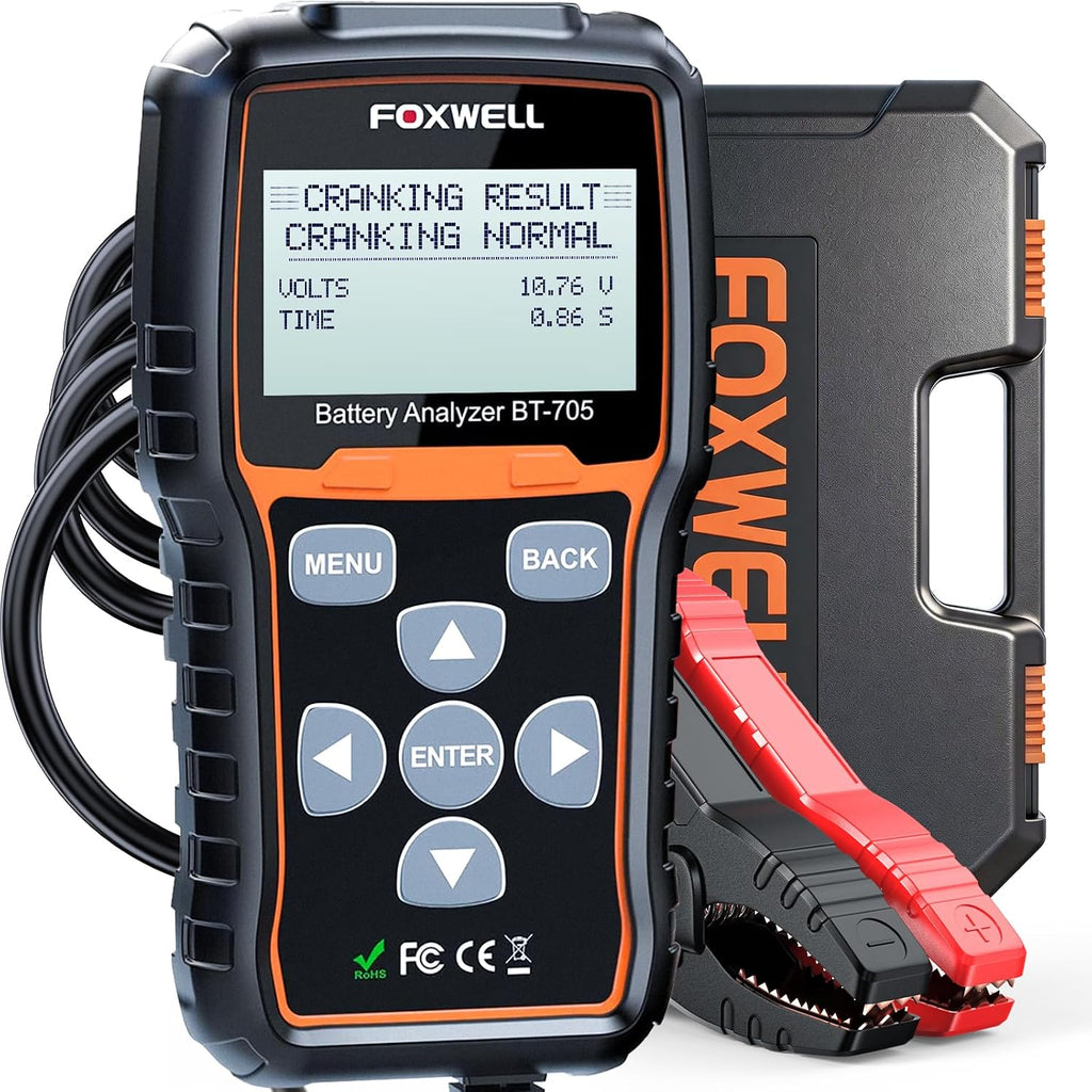 FOXWELL BT705 Car Battery Tester 24V 12V, Alternator and Load Tester