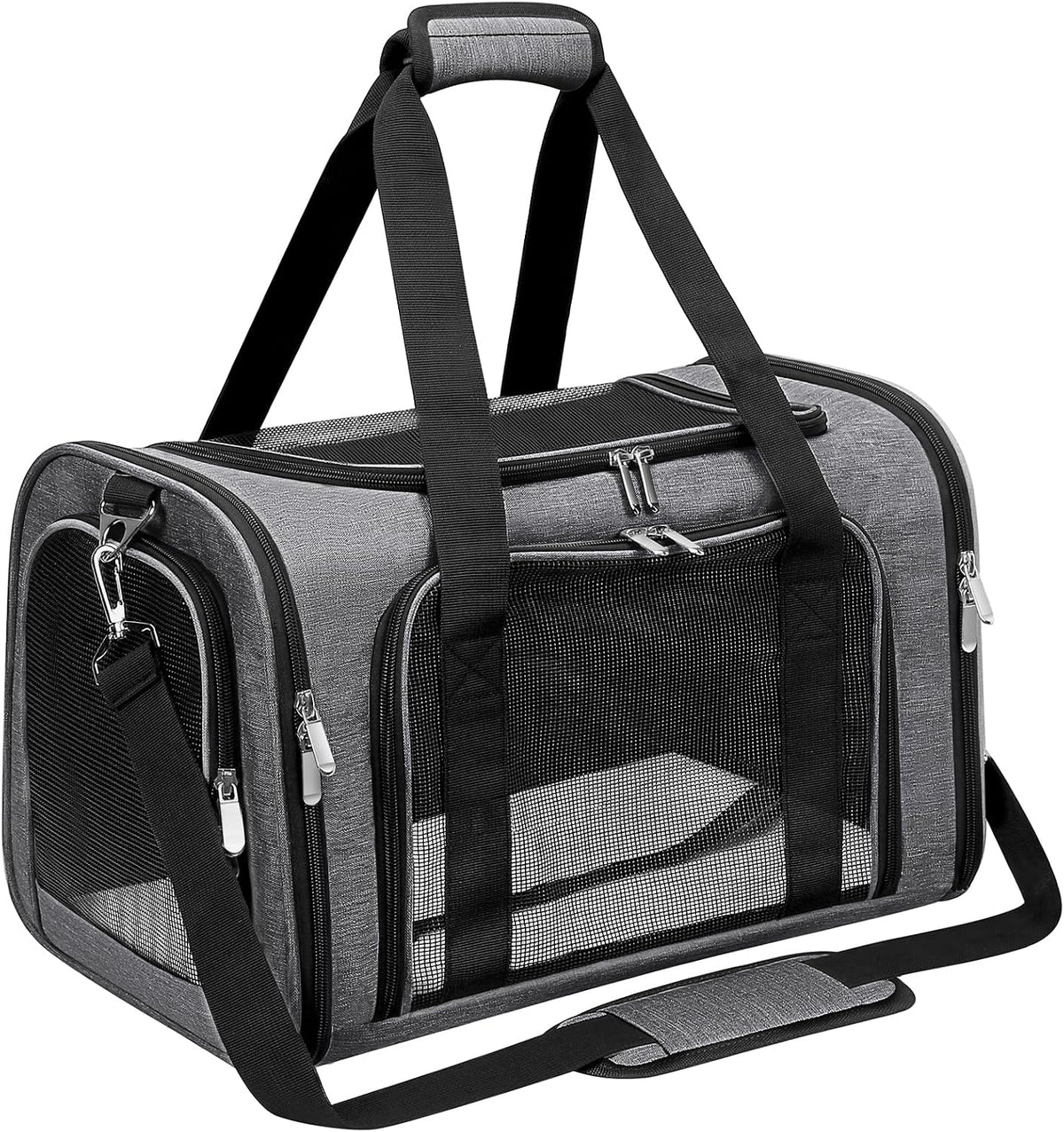 Soft-Sided Cat/Dog/Pet Carrier, Collapsible Pets Travel Carriers