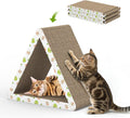 TIMHAKA Cat Scratching Board, Corrugate Cat Scratcher for Indoor Cats with Catnip, Cat Scratch Pad with Premium Scratch Textures Design, Cardboard Cat Scratcher with Double-Sided Usability (Pack of 2)