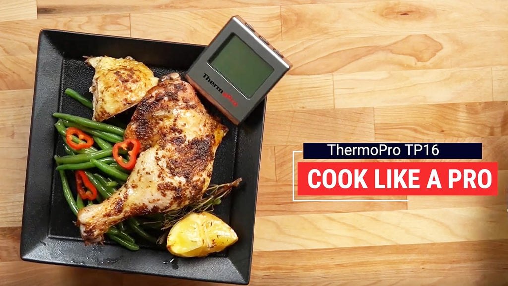 TempPro TempTrack Large LCD Digital Meat Thermometer for Cooking, Smoking