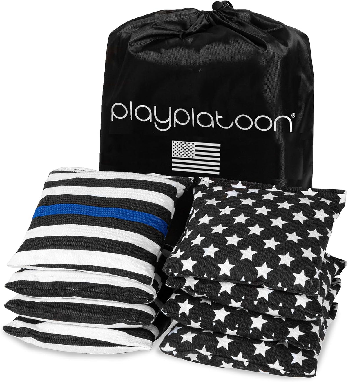 Play Platoon Cornhole Bags Set of 8 Regulation Size & Weight Duck Cloth