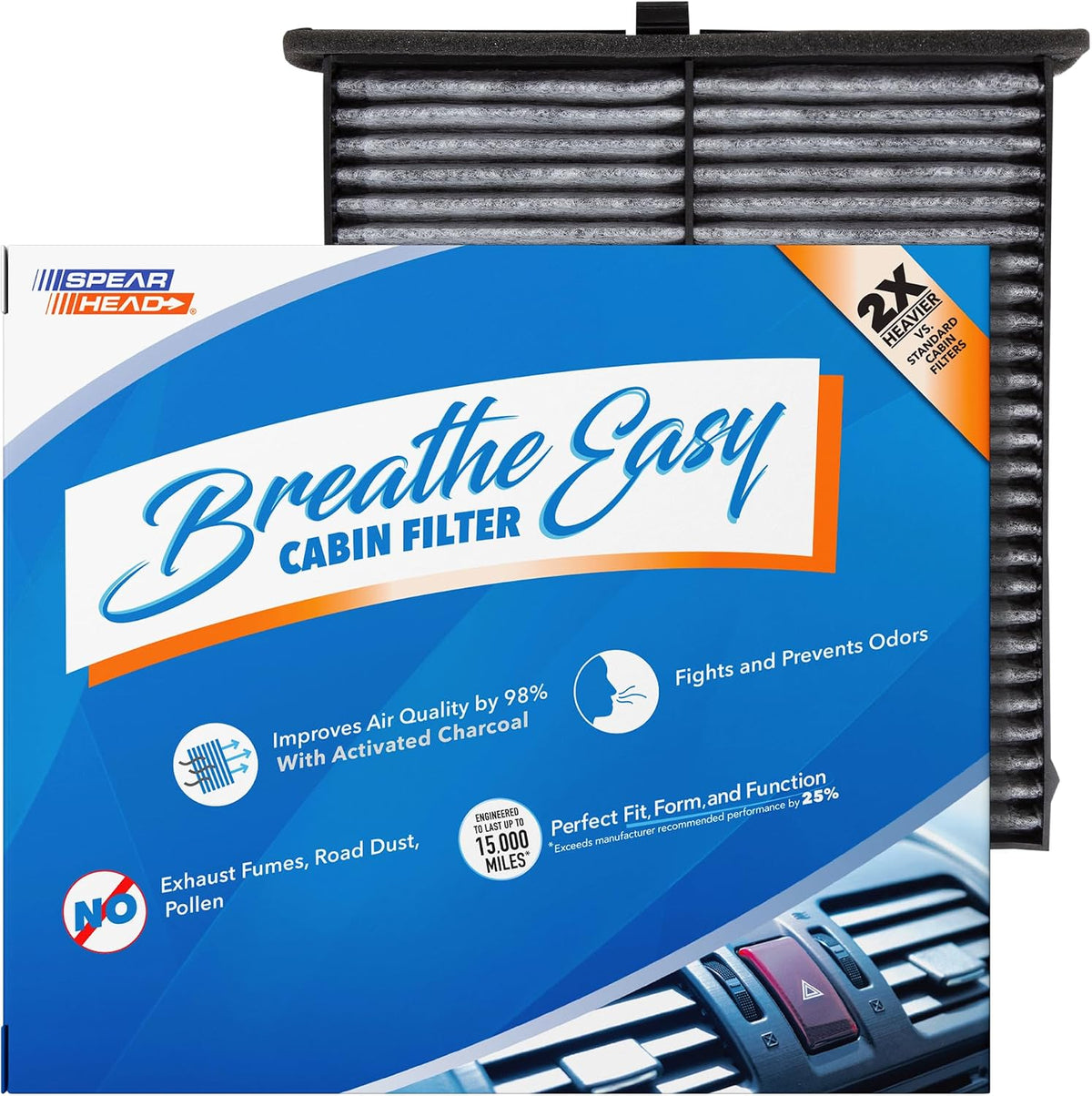 Spearhead Odor Defense Breathe Easy AC & Heater Cabin Air Filter (BE-157)