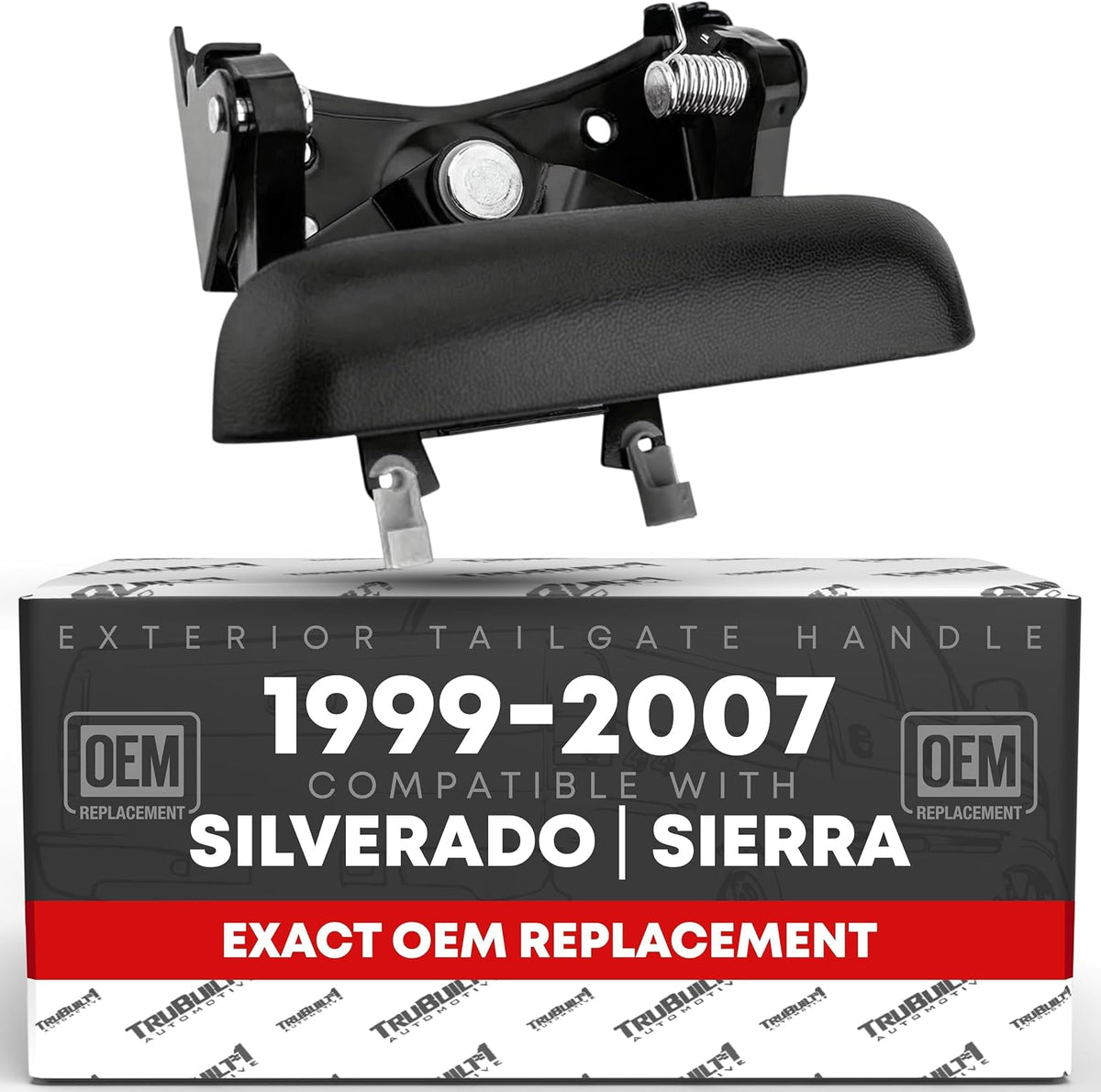Tailgate Handle Bezel Trim - Compatible with 1999-2007 Chevrolet Silverado & GMC Sierra 1500, 2500 | 2001-2007 for the 3500 - Black - OEM 15228539