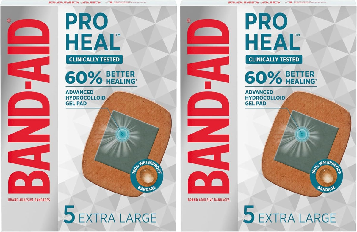 BAND-AID Brand Pro Heal Adhesive Bandages, Extra Large, 5 Count