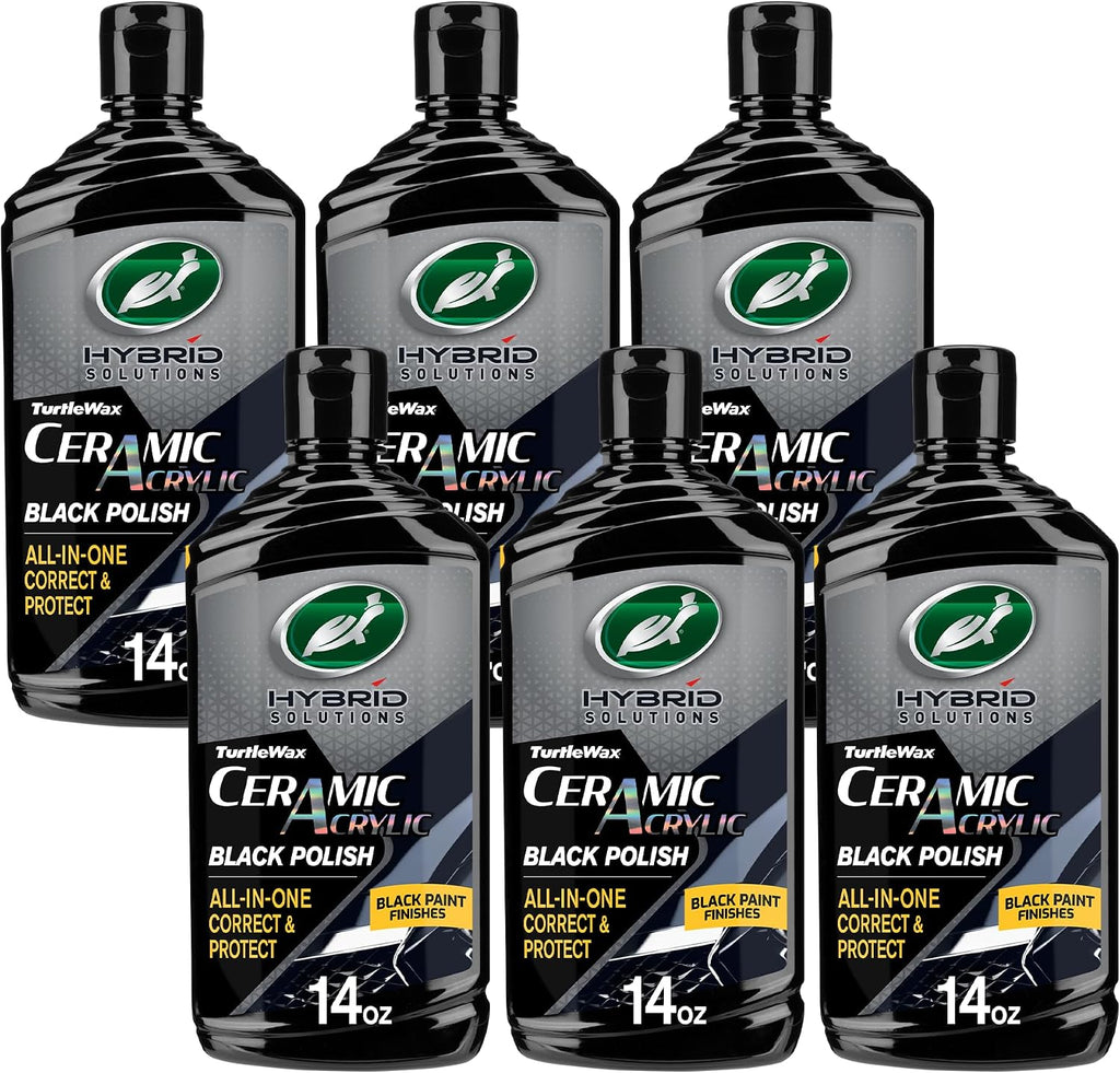 Turtle Wax Hybrid Solutions Ceramic Black Car Polish & Wax, 14 oz. (1 Pack)