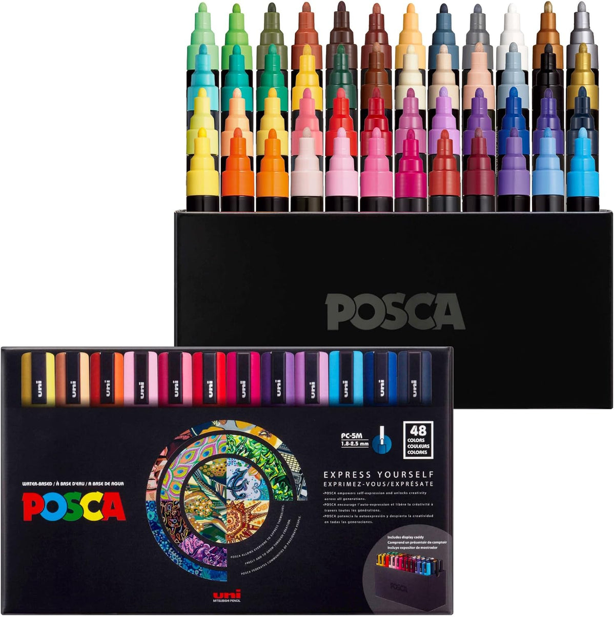 POSCA® PC-5M Water-Based Acrylic Paint Markers, Medium Tip, 8 Count