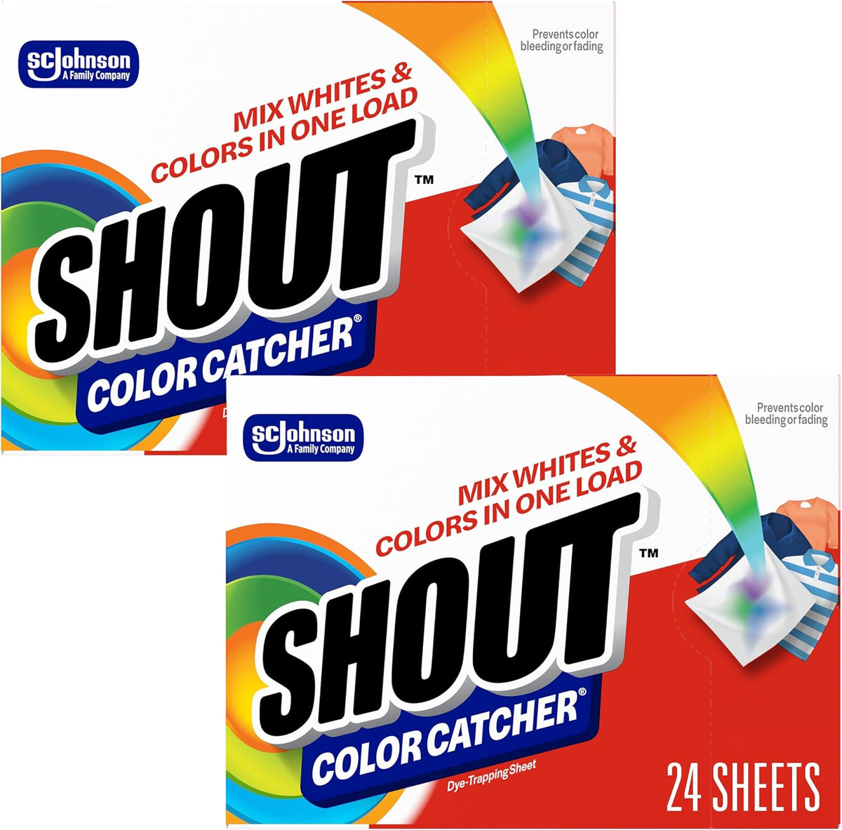 Shout Color Catcher, Dye-Trapping Sheets, 24 Sheets