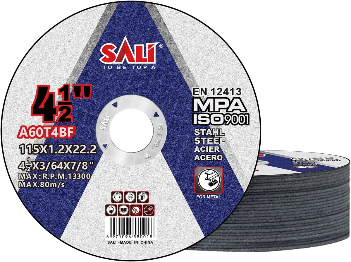 SALI 50 Pack Cut Off Wheel 4 1/2 Inch Cutting Wheels 4-1/2" x 3/64" x 7/8" for Metal & Stainless Steel, Angle Grinder Cutting Wheel,Cutting Discs with Aggressive Cutting