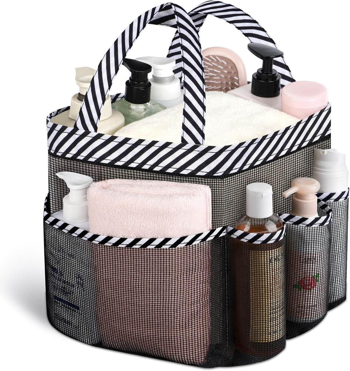 Mesh Shower Caddy Portable - 9 Pockets for College Dorm Room Essential