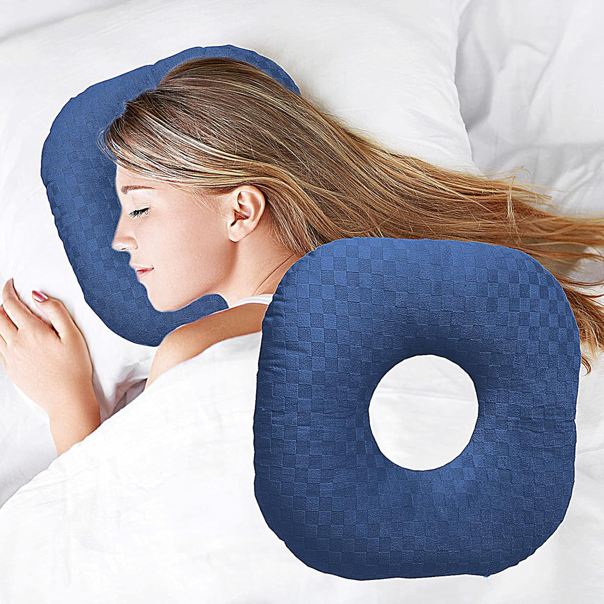 Ear Piercing Pillow with Hole for Cartilage Piercings, CNH Support