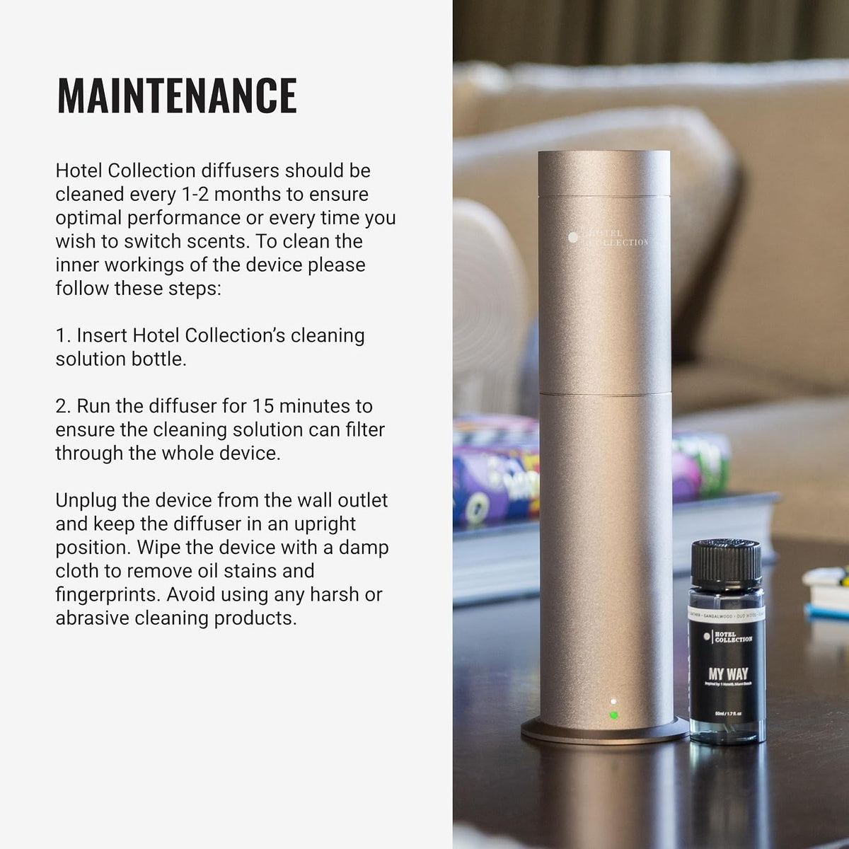 Hotel Collection-Studio Pro Essential Oil Diffuser-600 sq ft Coverage - Portable with Remote-Cold-Air Diffusion Technology-Air Freshener-Black-Works Exclusively with Pro Pod Bottles