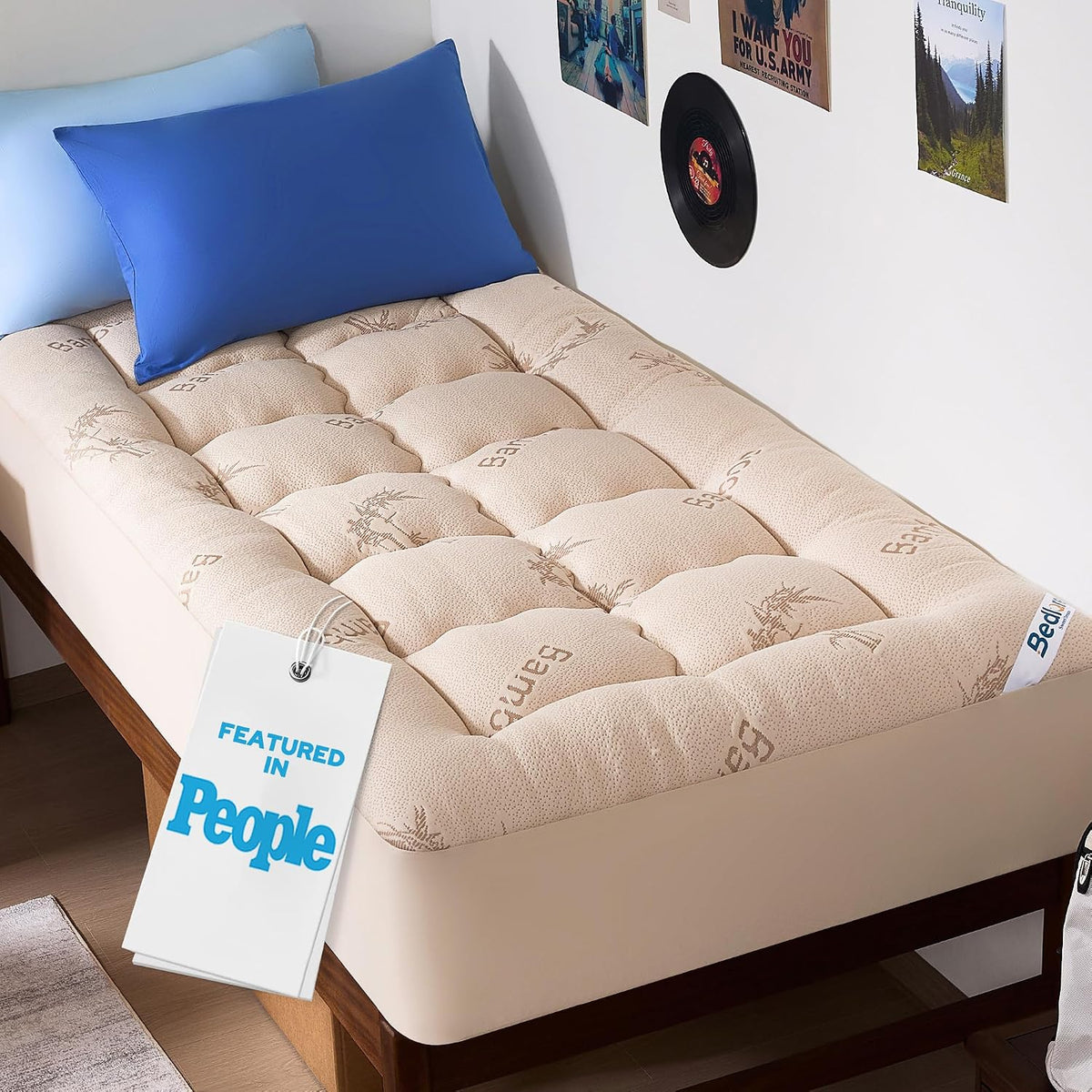 BEDLORE Queen Mattress Topper , Thick Pillow Top Mattress Pad