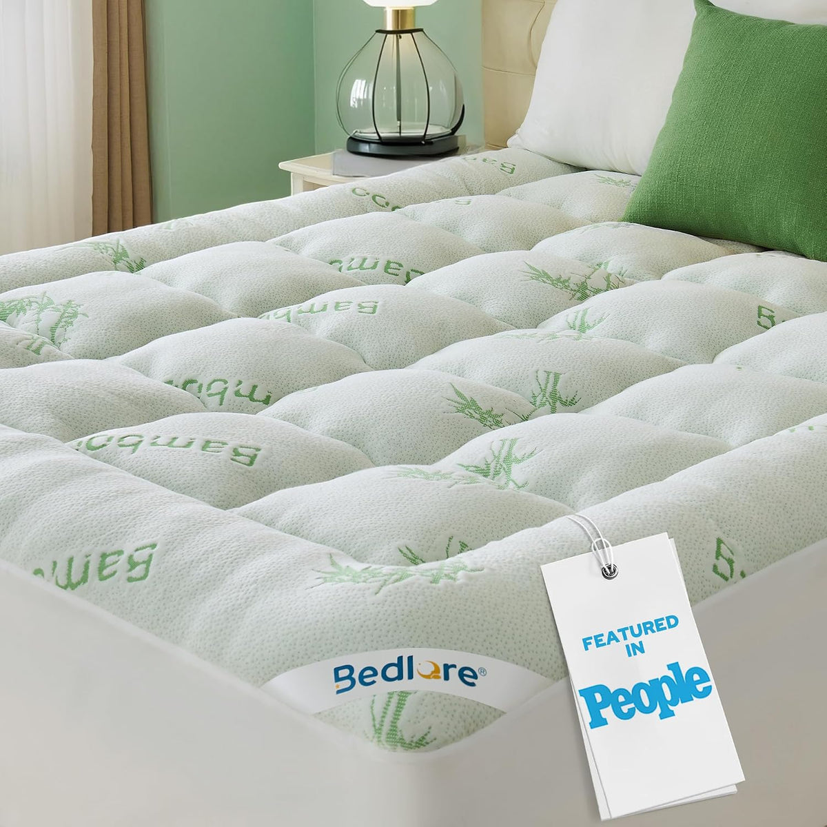 BEDLORE Queen Mattress Topper , Thick Pillow Top Mattress Pad