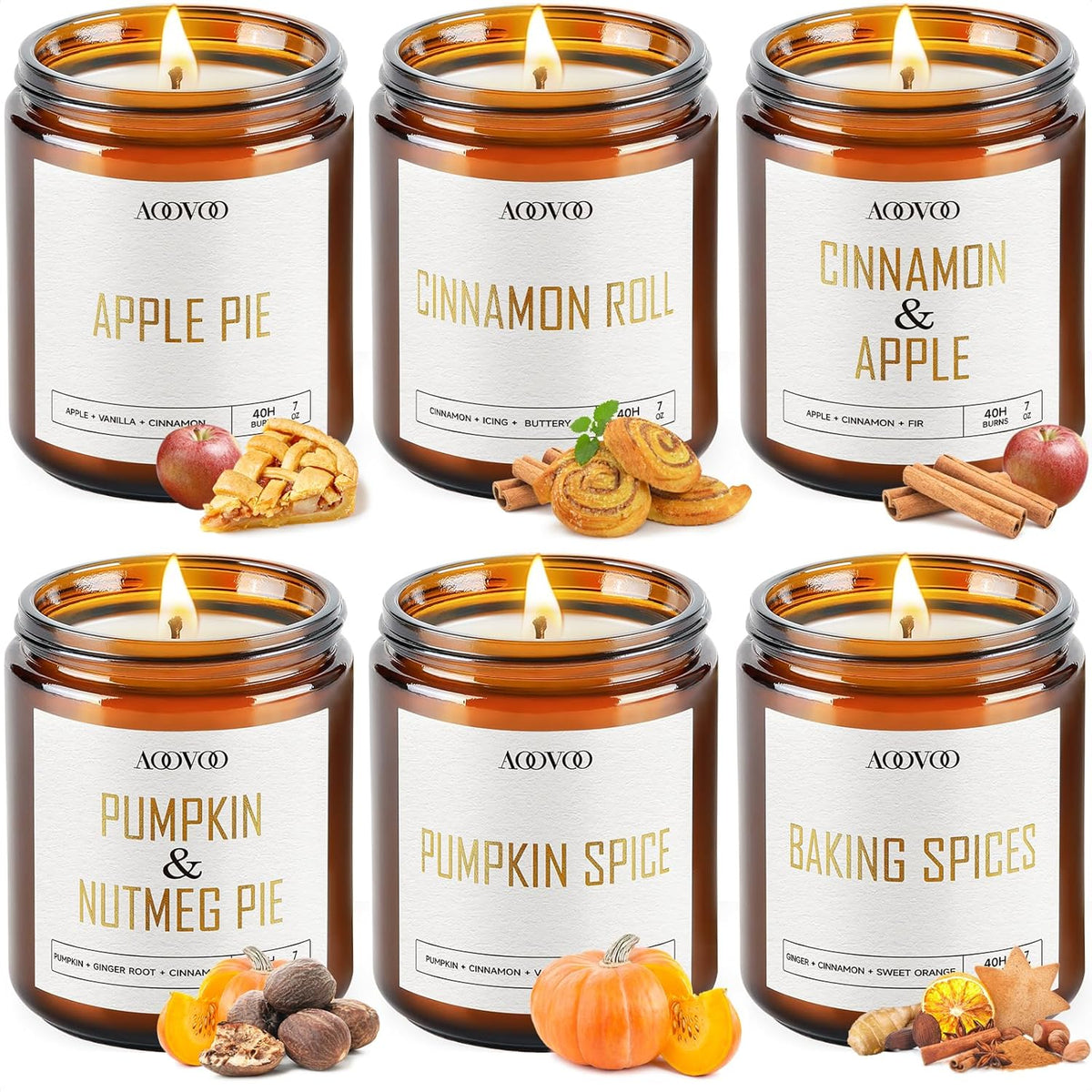AOOVOO Coconut Vanilla Candles - 9 oz Scented Candles