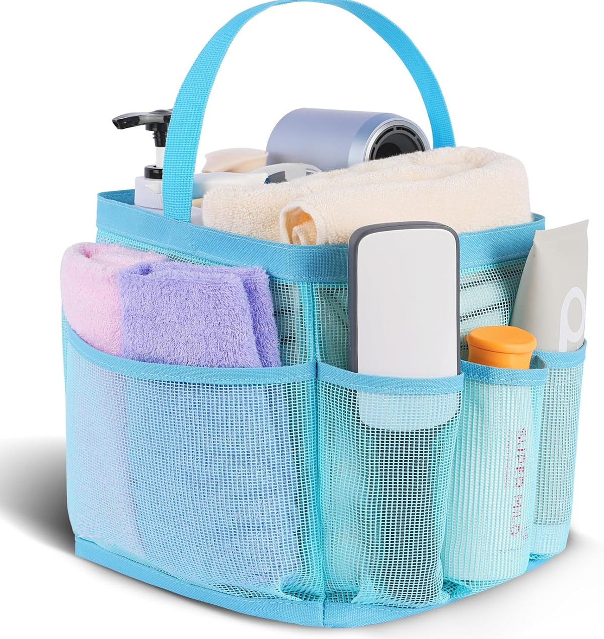 EUDELE Mesh Shower Caddy Portable for College Dorm Room Essentials, Shower Caddy Dorm with 9-Pocket Large Capacity for Beach, Swimming, Gym, Camping, Travel essentials