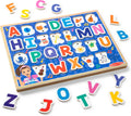 Melissa & Doug® Ms. Rachel™ Wooden Phonics Alphabet Sound Puzzle with Light-Activated Sound Effects, 26-Piece Toddler Toys for Boys and Girls Ages 2+ Years - FSC Certified