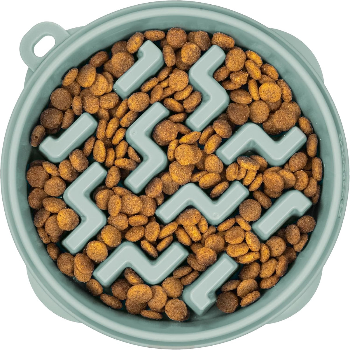 Outward Hound Fun Feeder Slo Bowl – Medium 2‑Cup Capacity, Slow Feeding, Small to Medium Dogs & Cats, Non-Slip, Turquoise, Drop Pattern | Slows Fast Eaters, Can Aid Digestion, Holds 2 Cups Dry or Wet Food, Non-Slip, Easy Clean, No BPA, Small to Medium Dog