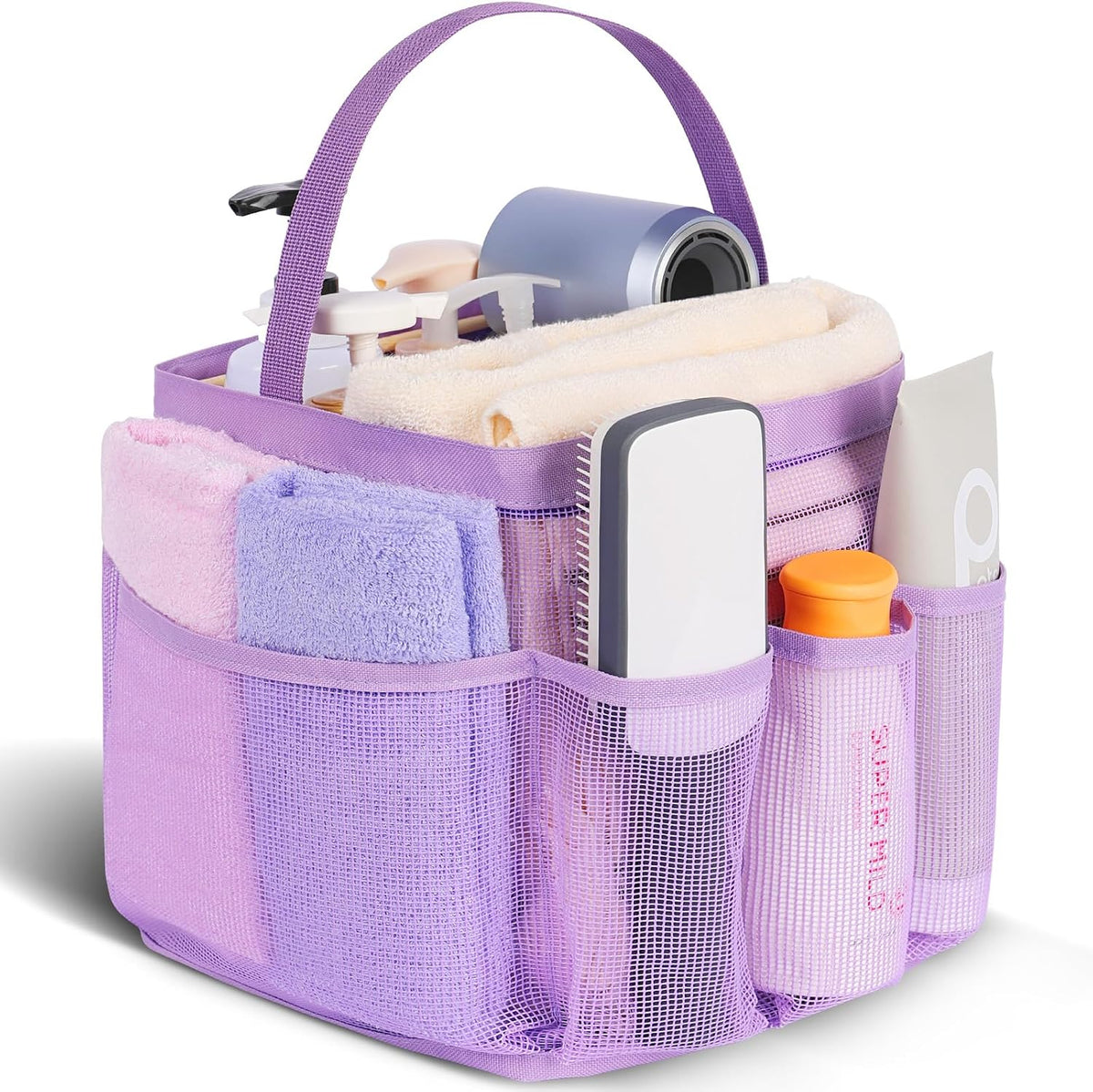 EUDELE Mesh Shower Caddy Portable for College Dorm Room Essentials, Shower Caddy Dorm with 9-Pocket Large Capacity for Beach, Swimming, Gym, Camping, Travel essentials