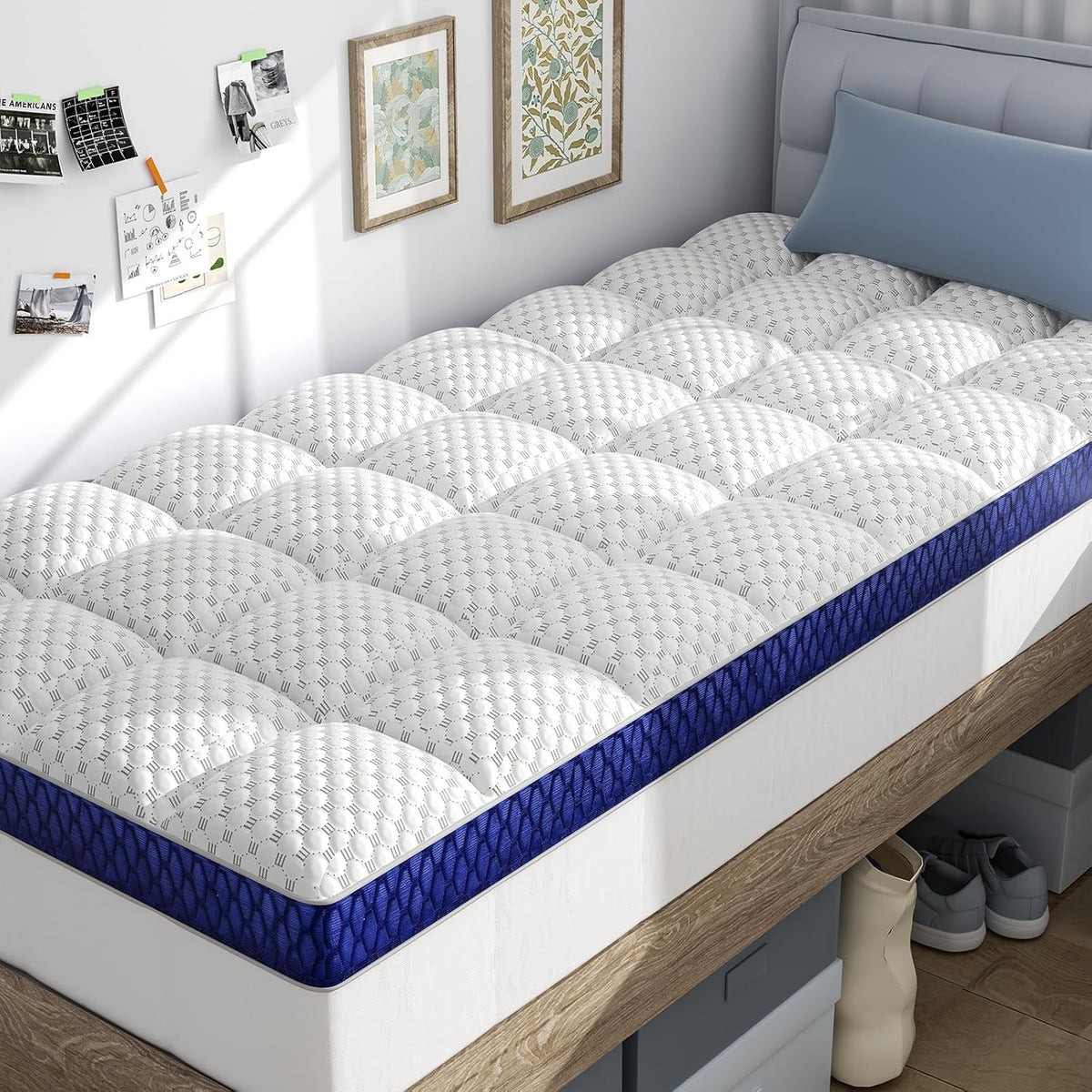 Dorm Room Essentials 3 Inch Twin XL Mattress Topper for Students