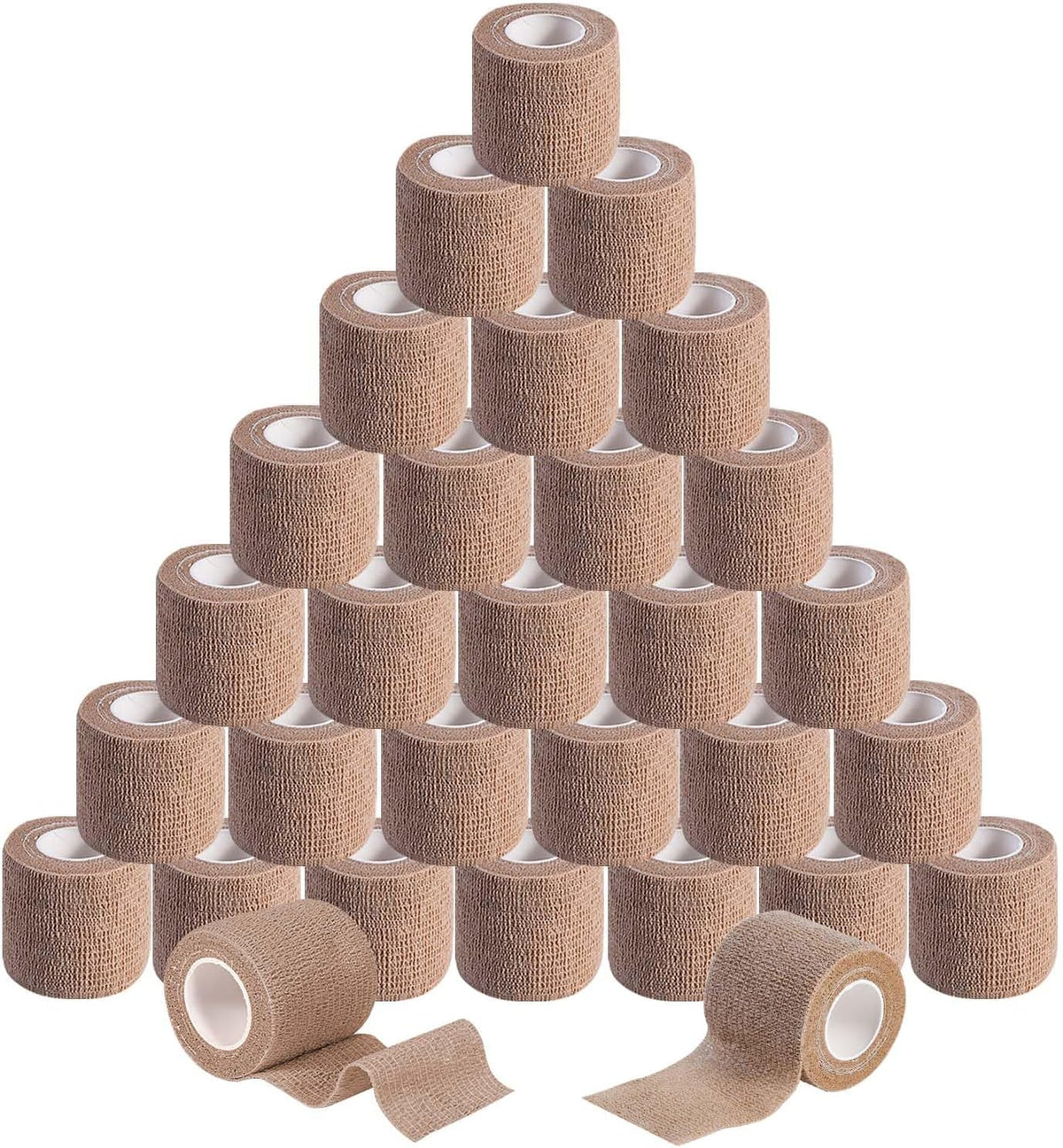 KISEER 15 Pack 2 Inch x 5 Yards Self Adhesive Bandage Breathable Cohesive Bandage Wrap Rolls Elastic Self-Adherent Tape for Stretch Athletic, Sports, Wrist, Ankle