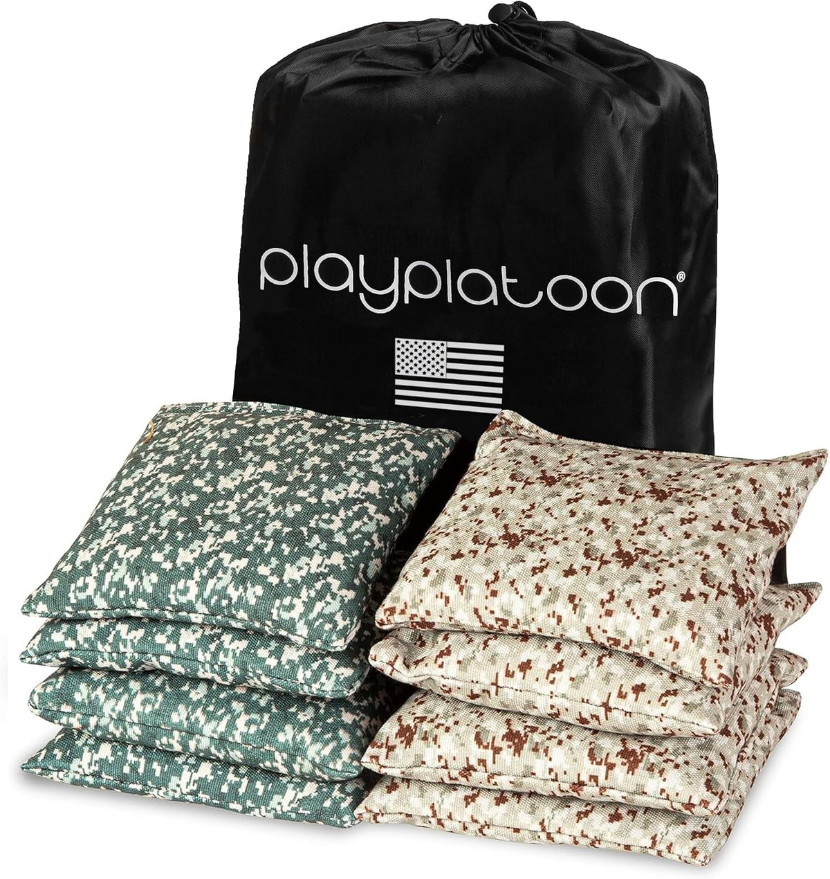 Play Platoon Cornhole Bags Set of 8 Regulation Size & Weight Duck Cloth