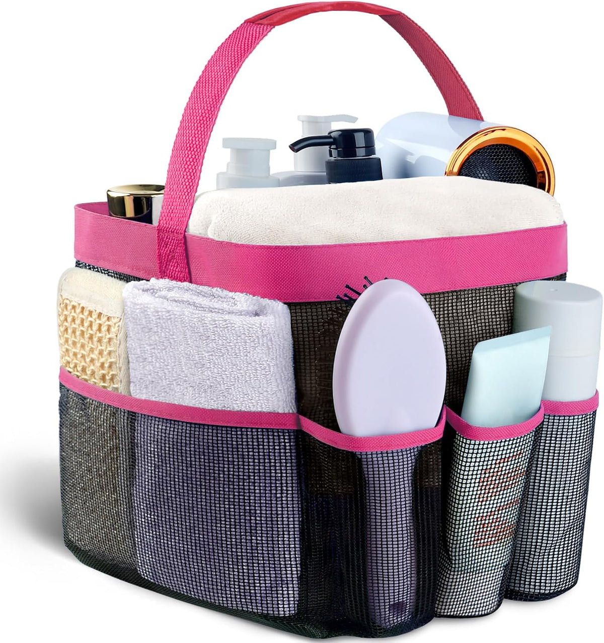 Mesh Shower Caddy Portable - 9 Pockets for College Dorm Room Essential