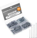 Mr. Pen- Nail Assortment Kit, 600 pcs, 4 Sizes, Silver Picture Hangers
