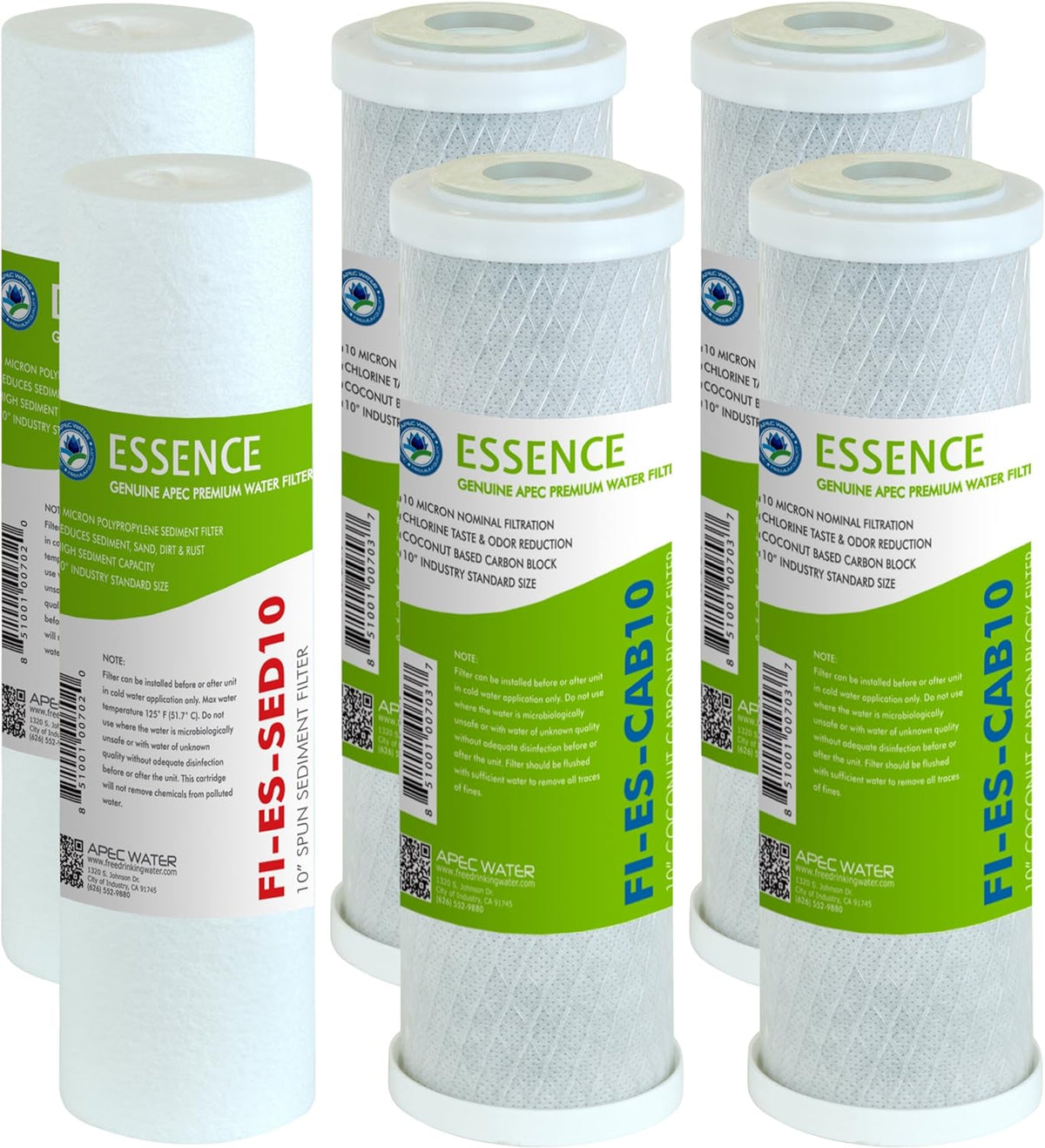 APEC Water FILTER-MAX-ES50 Reverse Osmosis Filter Replacement Set, 50 GPD