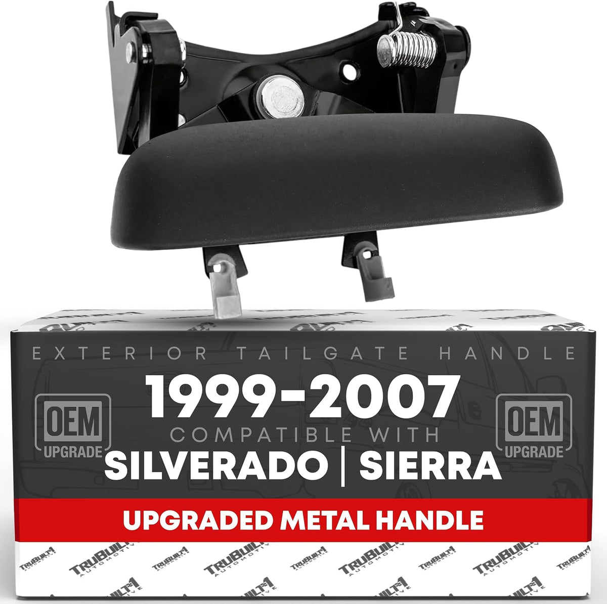 Tailgate Handle Bezel Trim - Compatible with 1999-2007 Chevrolet Silverado & GMC Sierra 1500, 2500 | 2001-2007 for the 3500 - Black - OEM 15228539