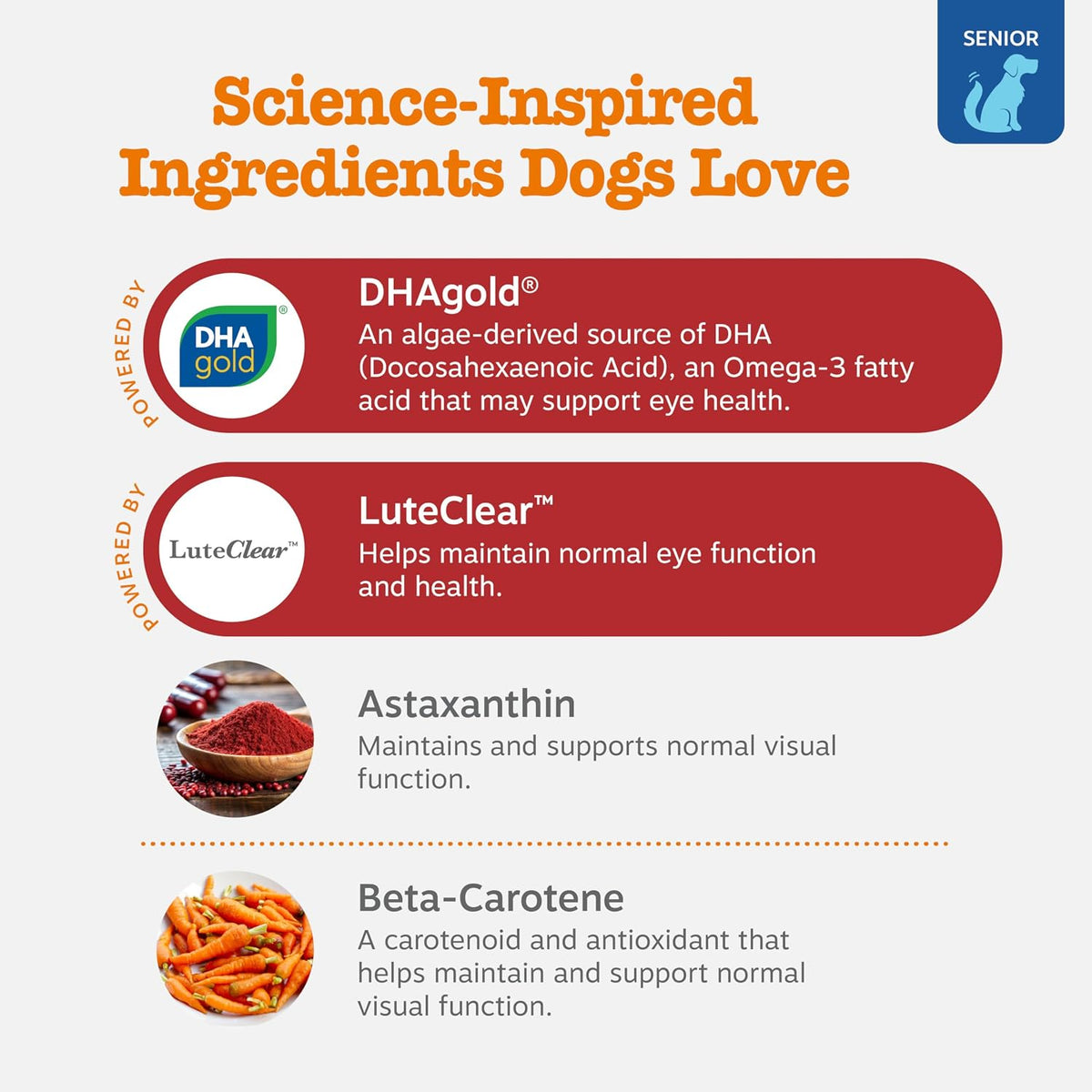 Zesty Paws Senior Dog Supplement - Eye & Vision Chews, Chicken, 90 Ct