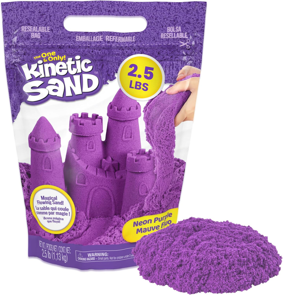 Kinetic Sand 2.5lb Blue Amazon Exclusive, Moldable Sensory Toys, Ages 3+