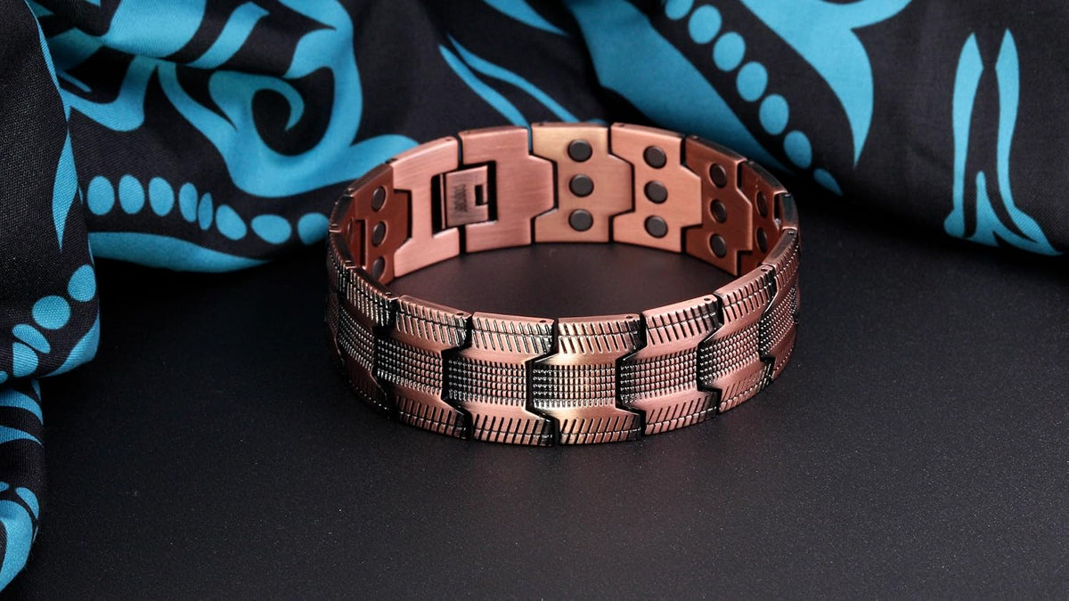 Feraco Copper Magnetic Bracelets for Men,Pure Copper Jewelry Gift