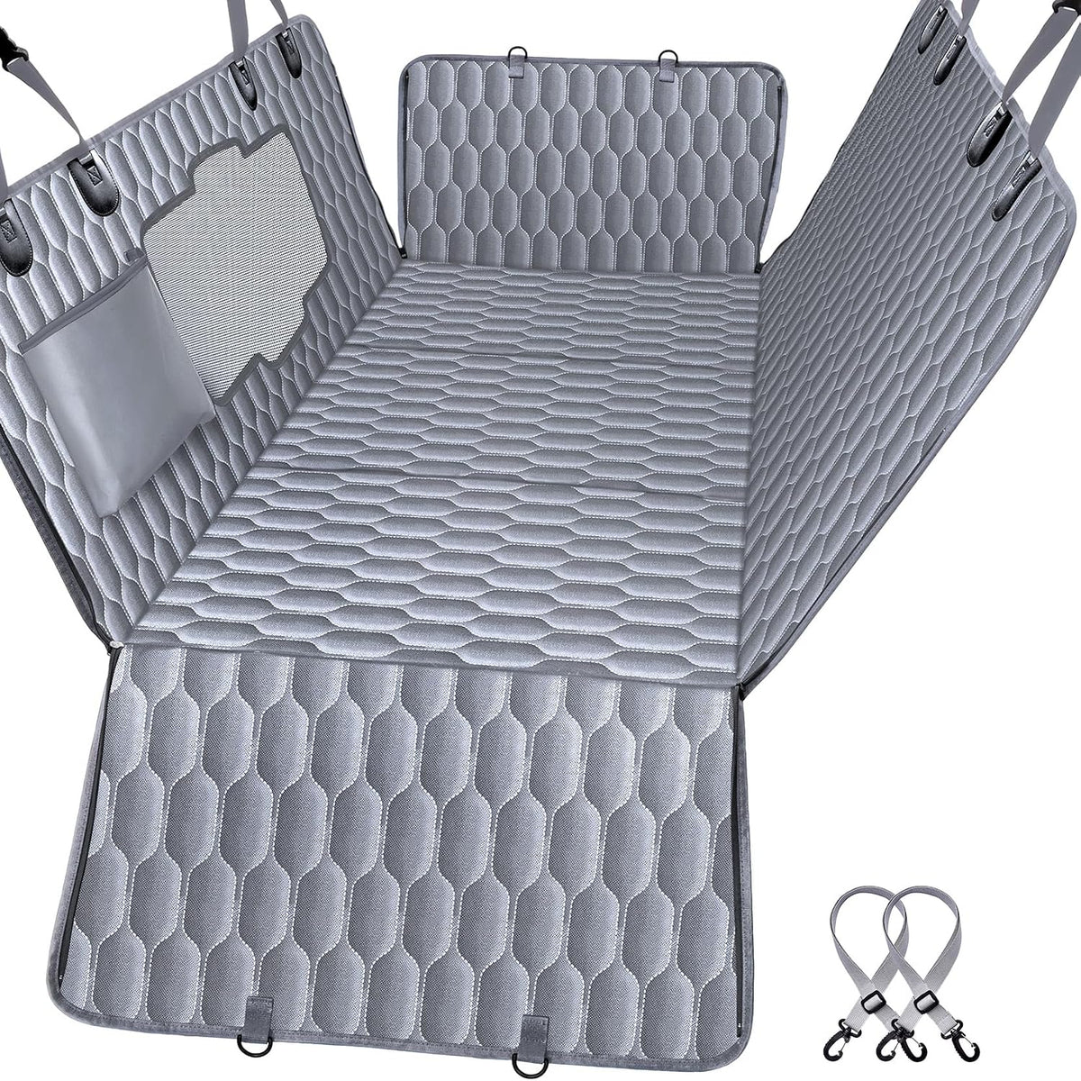 Chumajor L Back Seat Extender for Dogs,Hard Bottom,Waterproof,400 lb,Black