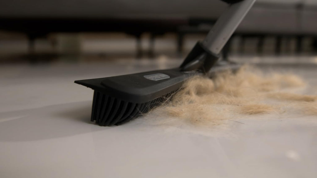MR.SIGA Pet Hair Removal Rubber Broom with Built in Squeegee