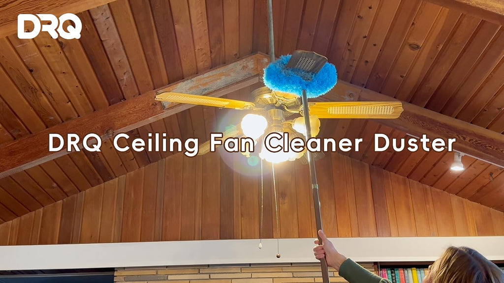 DRQ Ceiling Fan Cleaner Duster with 13-48 in Extension Pole, Blue