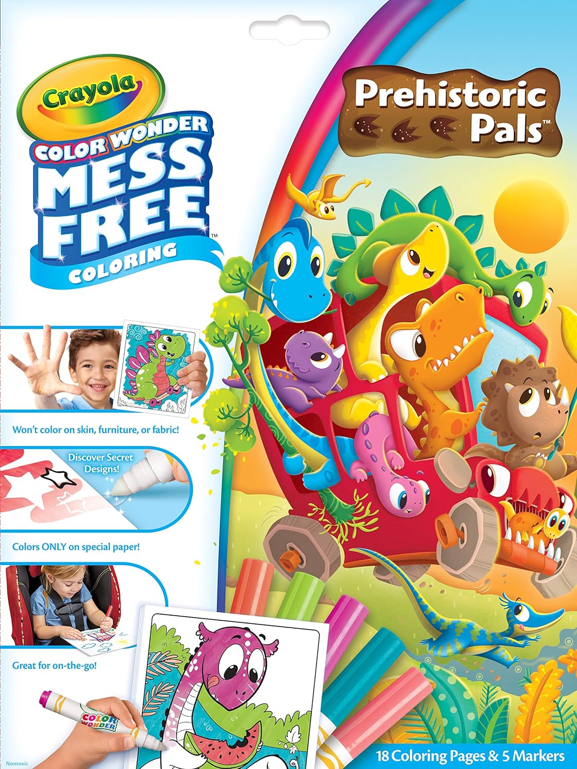 Crayola Bluey Color Wonder Coloring Set, 18 Mess Free Toddler Coloring Pages & 5 Markers, Bluey Activity Set for Kids, Gift for Toddlers, Ages 3+