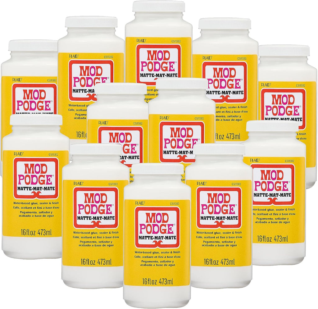 Mod Podge Matte Sealer, Glue & Finish: All-in-One Craft Solution- Quick Dry, Easy Clean, for Wood, Paper, Fabric & More. Non-Toxic - Craft with Confidence, Made in USA, 8 oz., Pack of 1