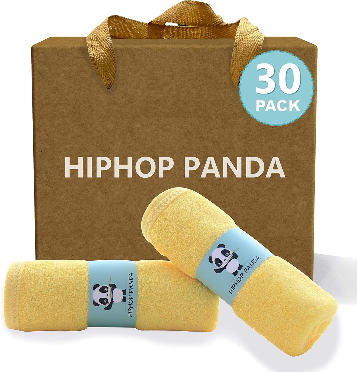 HIPHOP PANDA Ultra Soft Baby Washcloths, 2-Layer Absorbent Wash Cloths