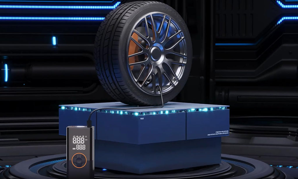 Tire Inflator Portable Air Compressor, 3X Faster Air Compressor with Digital Pressure Gauge, 150 PSI Portable Air Pump for Car, Motorcycle, Bicycle and Balls(Black)