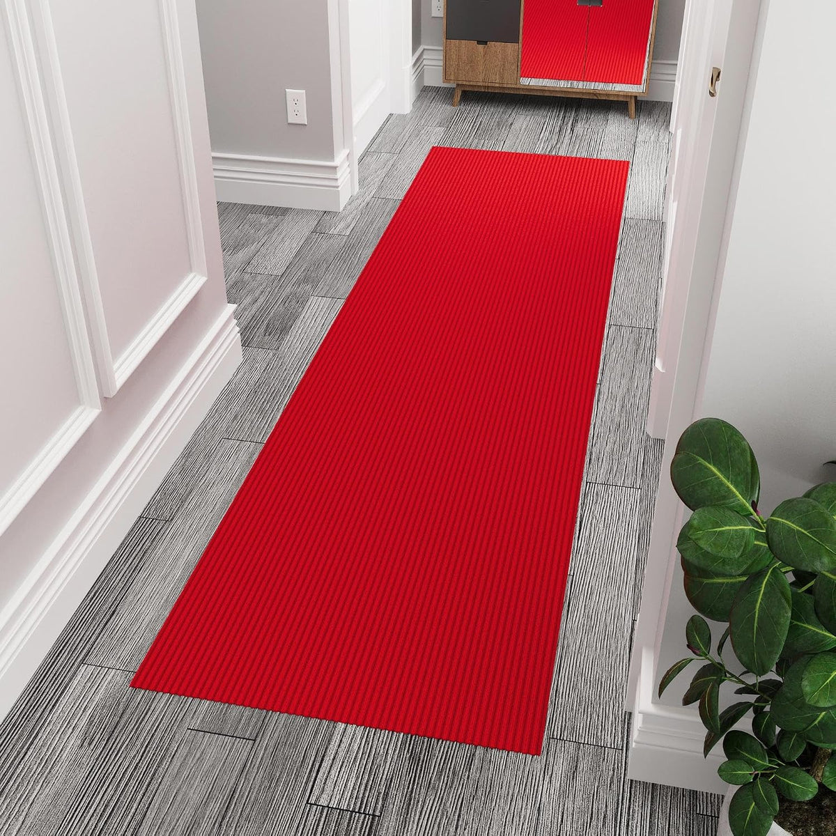 Ottomanson Waterproof Runner Rug 2’x6, Non Slip Indoor Outdoor Door Mat