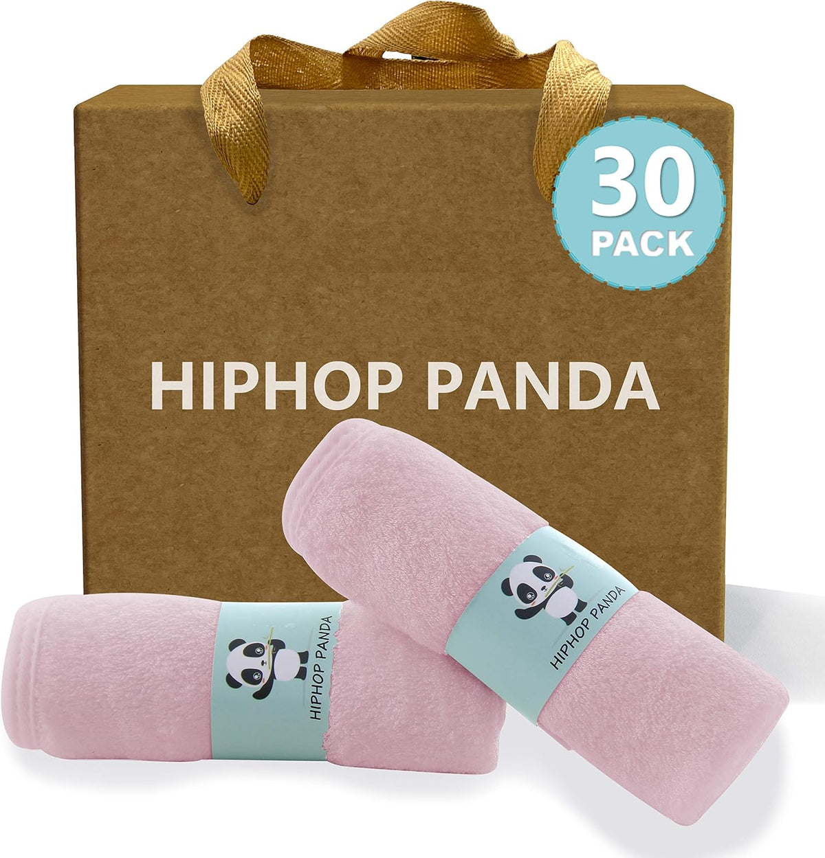 HIPHOP PANDA Ultra Soft Baby Washcloths, 2-Layer Absorbent Wash Cloths
