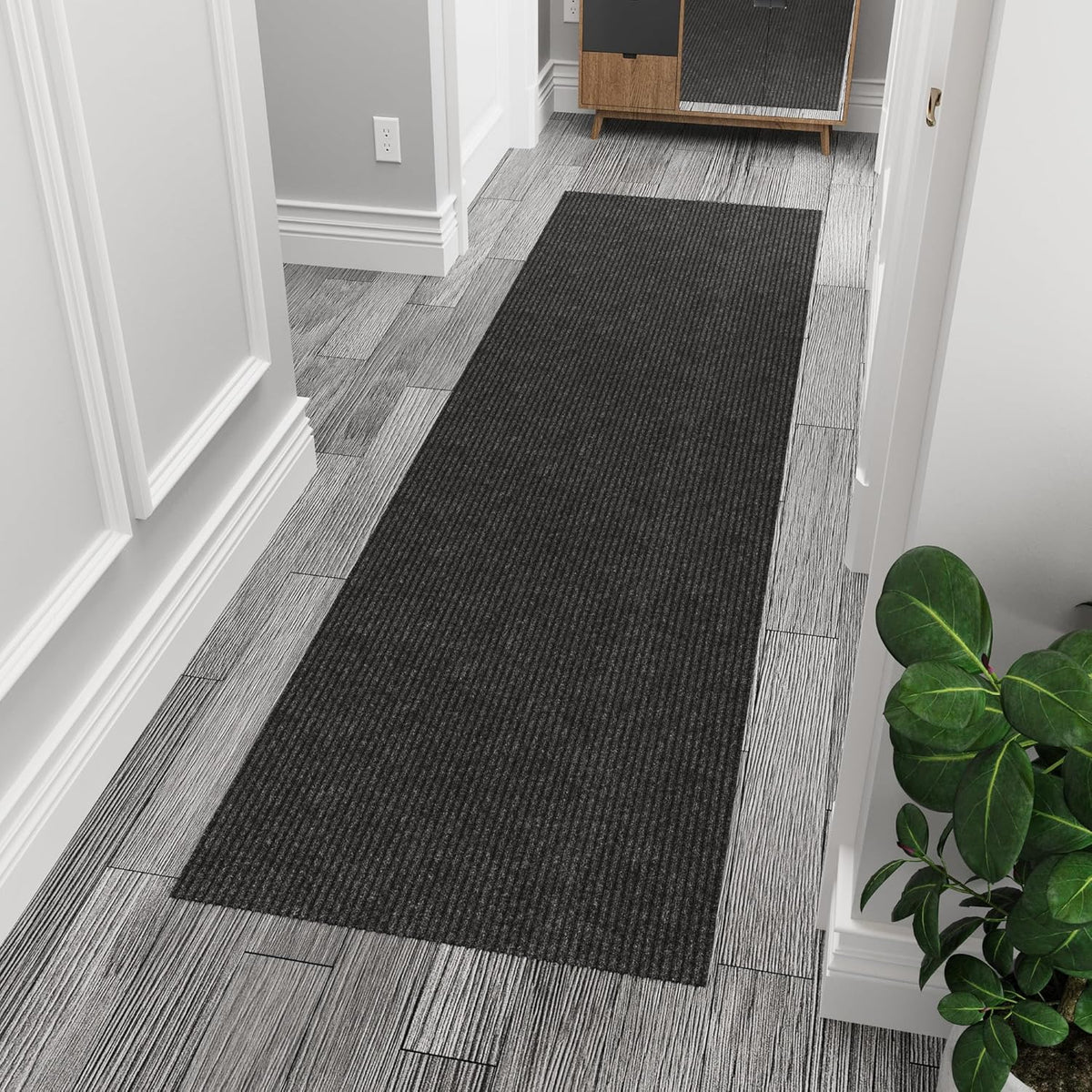 Ottomanson Waterproof Runner Rug 2’x6, Non Slip Indoor Outdoor Door Mat