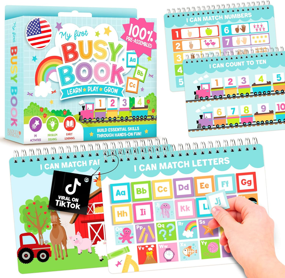 My First Busy Book Screen Free Activities for Toddlers 3-5 Activity Books
