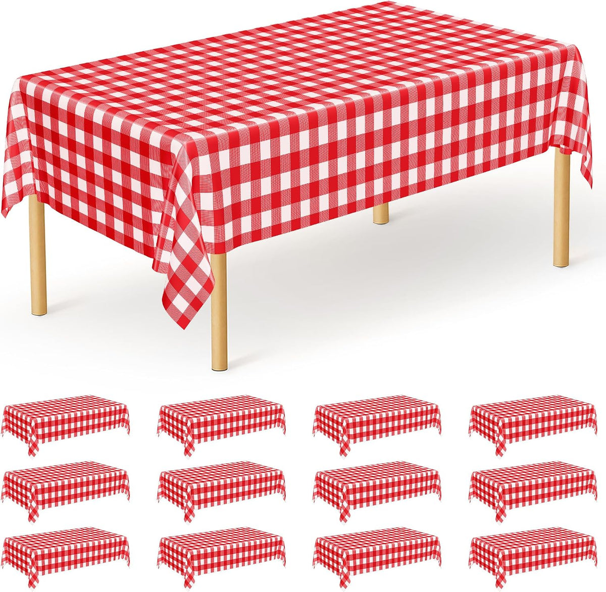 4Pack Black and Gold Tablecloths for Events, 54" x 108" Plastic Table Cloth Disposable for Rectangle Tables, Waterproof Table Cloth Cover for New Years Eve Decorations Holiday Birthday Wedding Dining