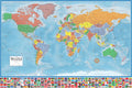 36x48 World Classic Elite Wall Map Laminated Flags of the World