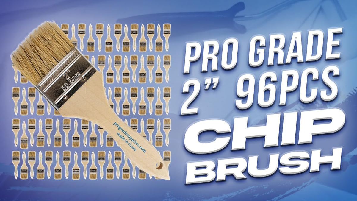 Pro Grade 2" Chip Brushes, Disposable Paint Brushes, for Paint, 96 Pack