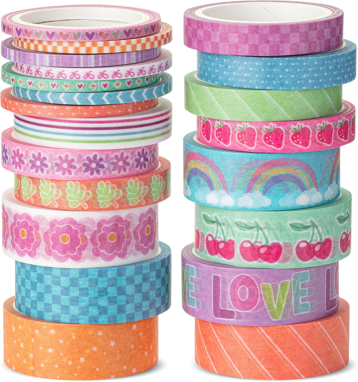 Mr. Pen- Washi Tape Set, 21 Rolls, Assorted Sizes, Floral