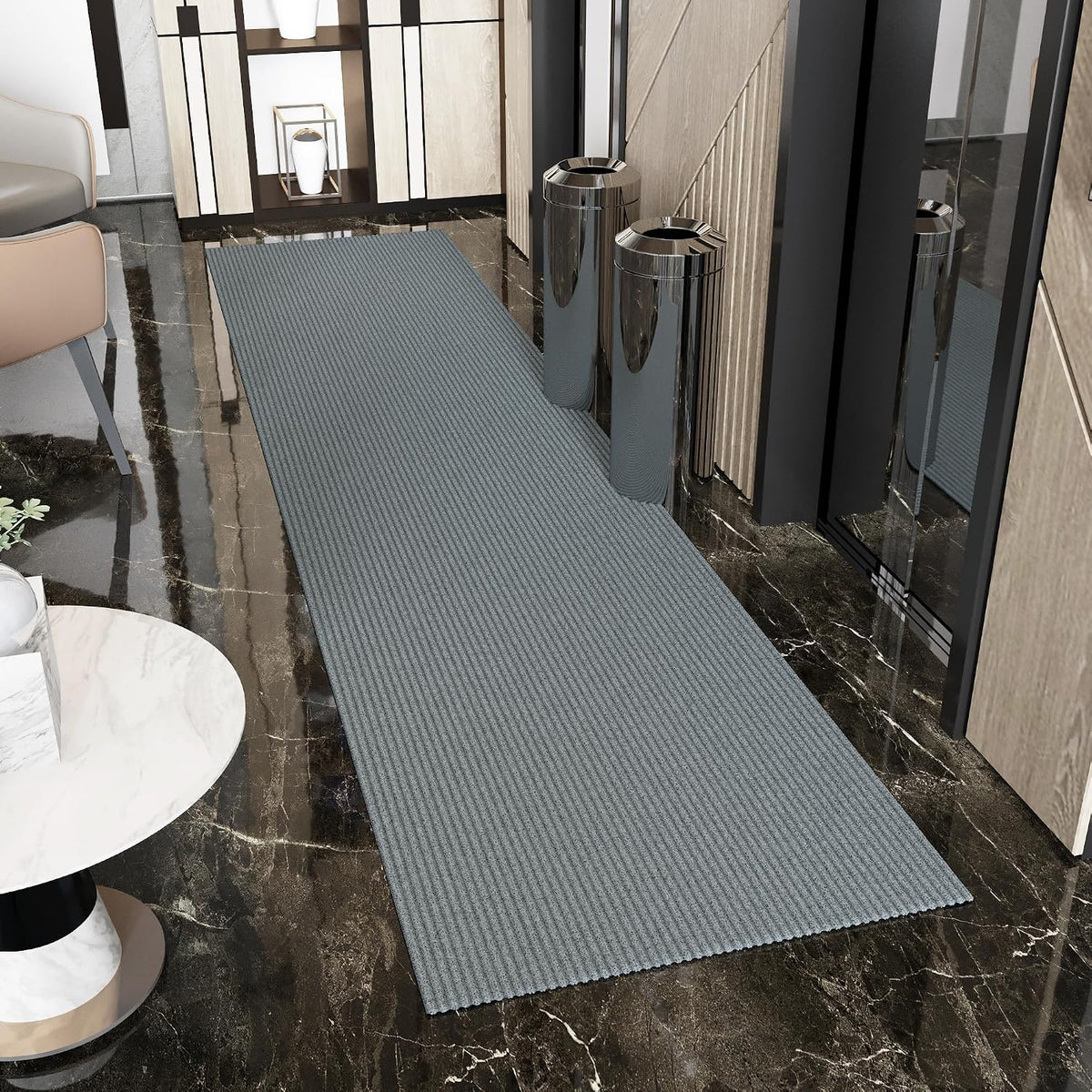 Ottomanson Waterproof Runner Rug 2’x6, Non Slip Indoor Outdoor Door Mat