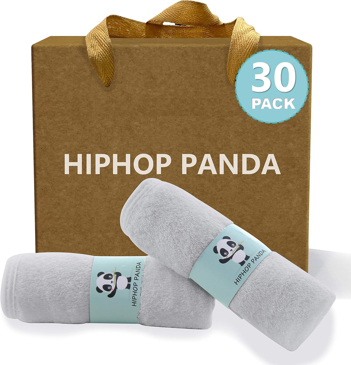 HIPHOP PANDA Ultra Soft Baby Washcloths, 2-Layer Absorbent Wash Cloths
